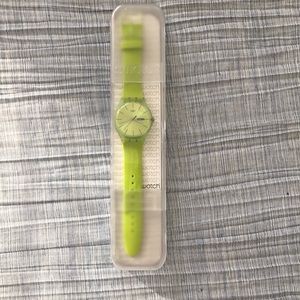 SWATCH Watch in lime green- brand new in Box